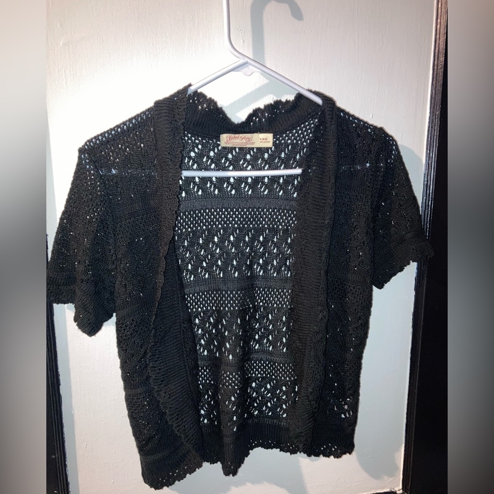 Dressy short-sleeve cardigan